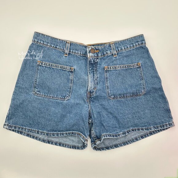 Levi's Vintage 1990's High-Waist Blue Jean Shorts Size 10 - Picture 1 of 3